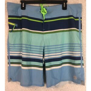 Mens Vineyard Vines Board Shorts Size 36 Blue Flat Front‎ Blue Green